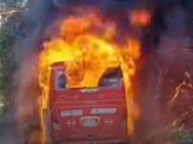 Bus de Cootransmagdalena se incendió en una vía de Santander