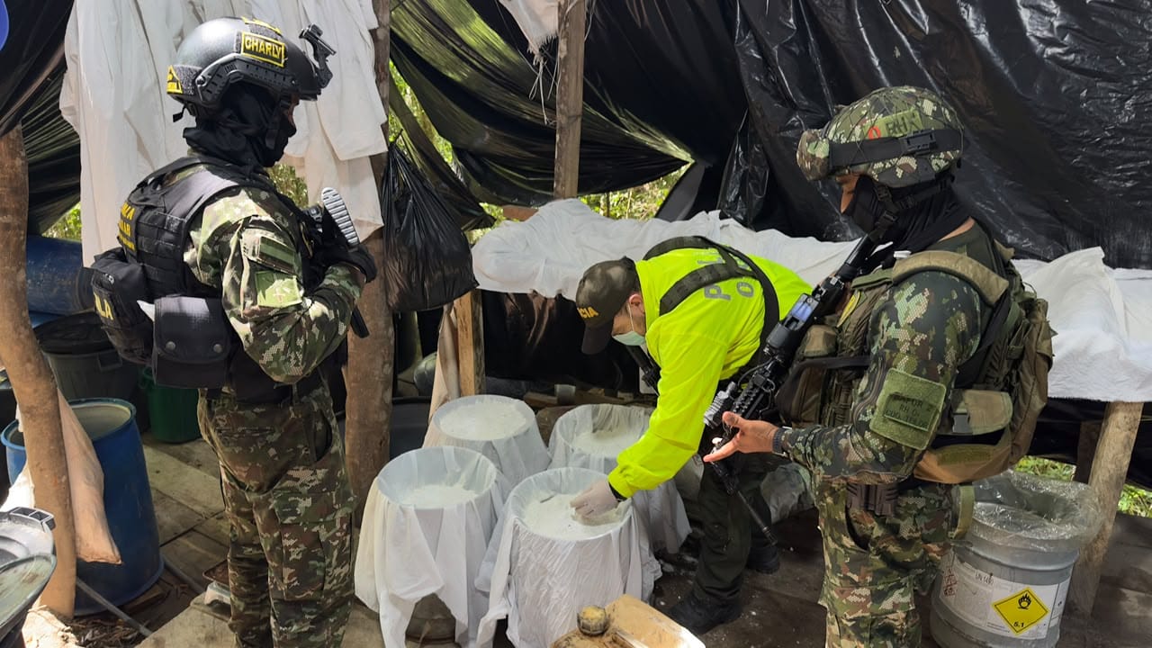 Fuerzas Armadas destruyen otra 'cocina' de drogas del ELN