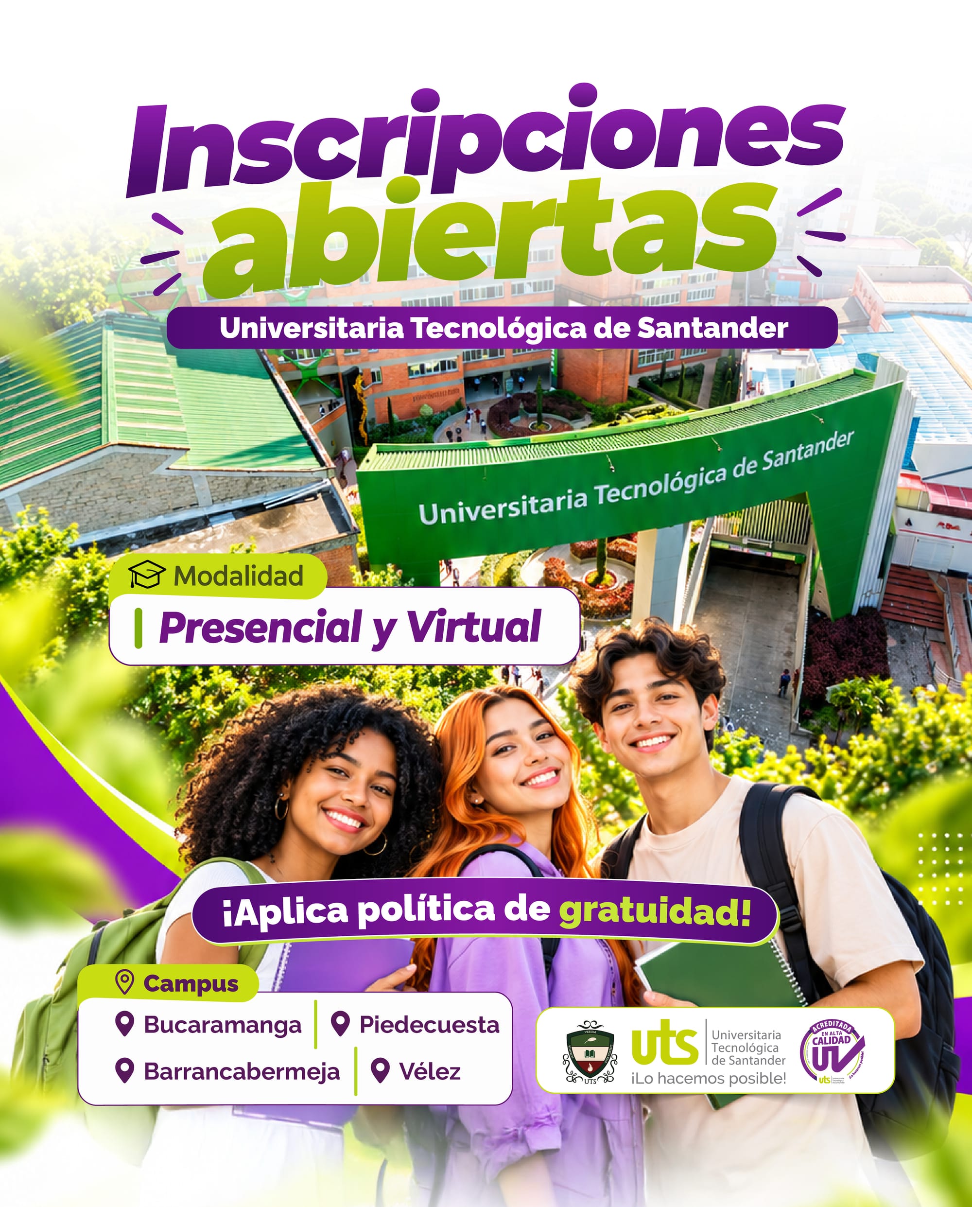 La UTS abre sus inscripciones para el primer semestre de 2027