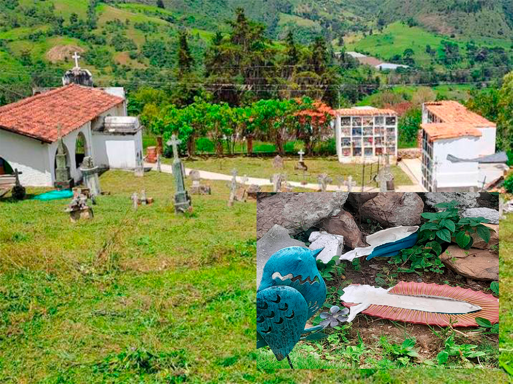 Desadaptados profanaron el cementerio de Suratá imagen de la publicación