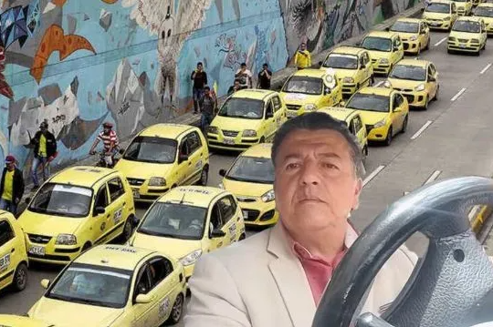 Protesta de taxistas: líder del gremio, Hugo Ospina terminó enfrentado con el Esmad imagen de la publicación