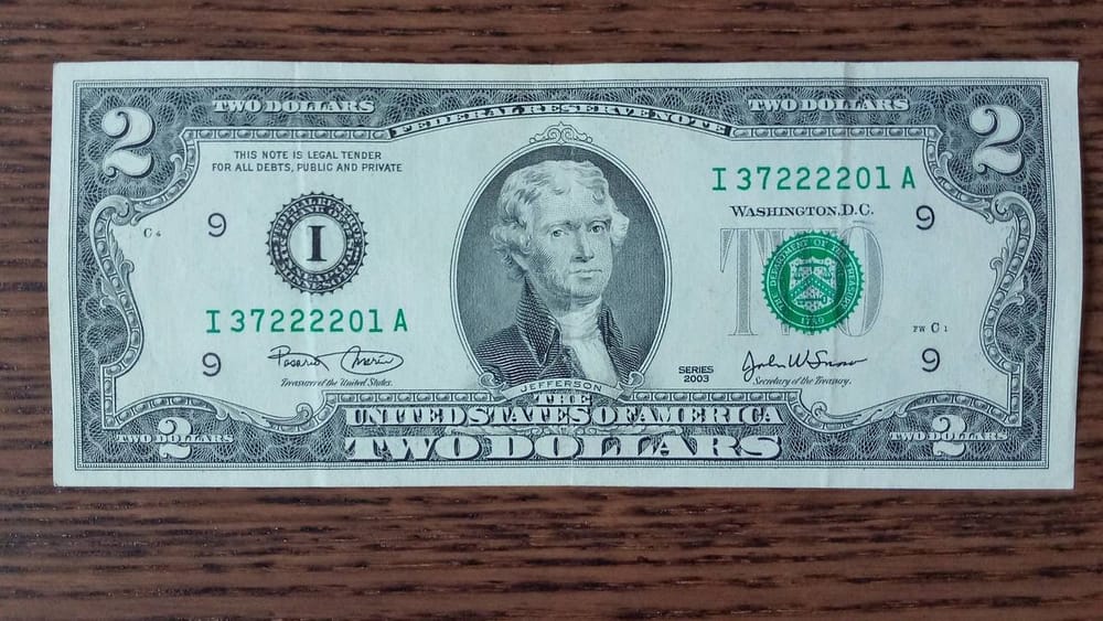 Billete de 2 dólares podrían ser una mina de oro para coleccionistas imagen de la publicación
