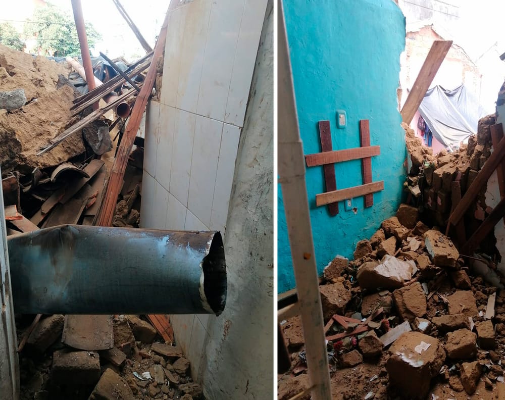 De nuevo colapsó una casa de tapia pisada en San Francisco imagen de la publicación