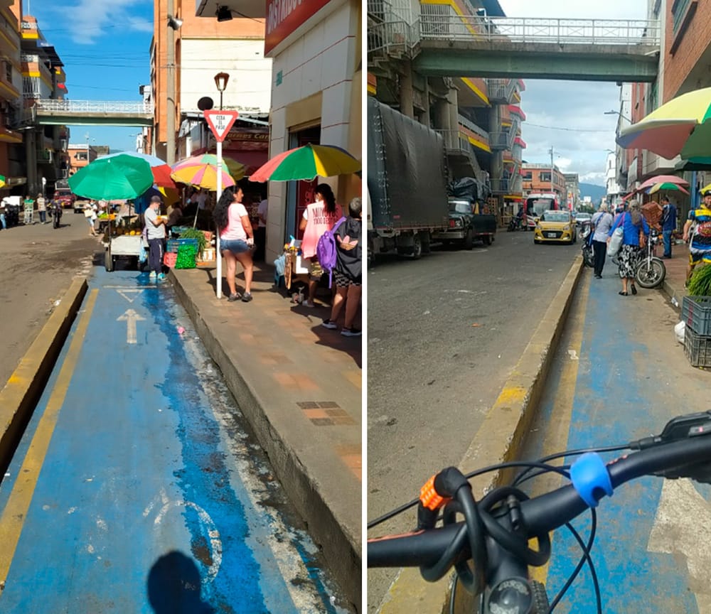 La ciclorruta en el centro de la ciudad podría  ser desmontada por su poco uso imagen de la publicación