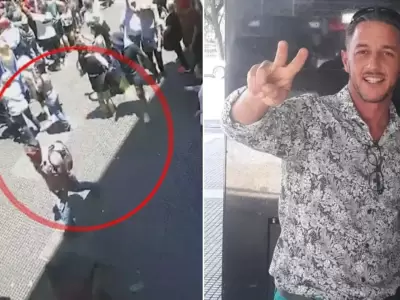 Identifican al hombre que lanzó una botella a Milei imagen de la publicación