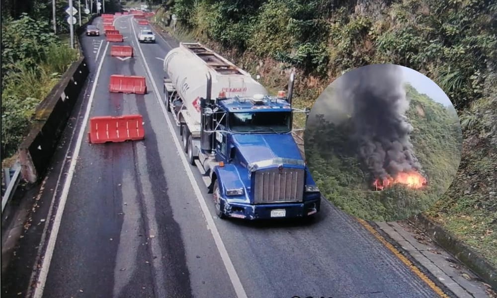 Tractocamión involucrado en accidente en vía al llano: Conductor en llamas imagen de la publicación