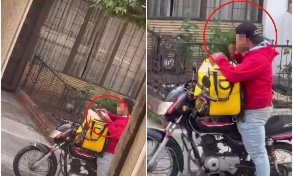 Domiciliario fue sorprendido probando y empacando pedidos de clientes imagen de la publicación