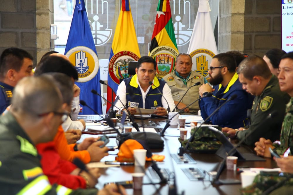Exitoso primer Consejo Departamental de Gestión del Riesgo de Desastres en Santander imagen de la publicación