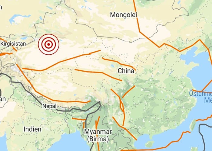 Terremoto de magnitud 7,0 en la frontera entre China y Kirguistán imagen de la publicación
