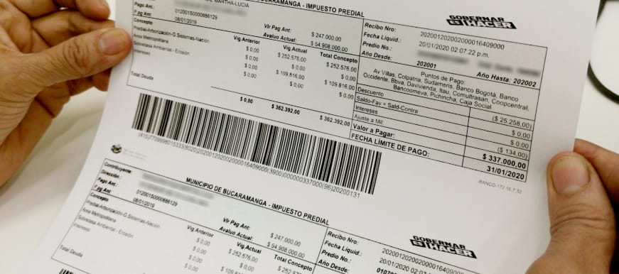 Habría descuento del 15% en el Impuesto Predial Unificado de Bucaramanga imagen de la publicación