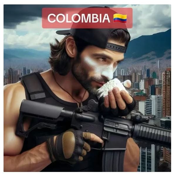 IA generó imagen en base a los estereotipos de los colombianos en el exterior, el resultado fue toda una polémica imagen de la publicación