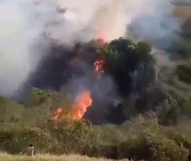 Incendio amenaza aeropuerto Los Pozos de San Gil imagen de la publicación