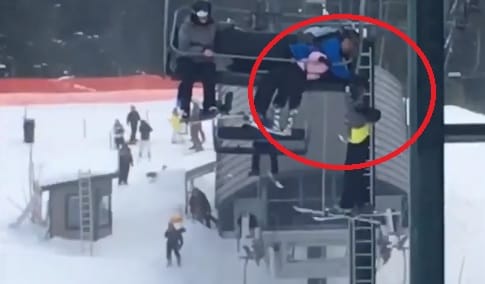 Heroica acción de esquiadores salva a joven que quedó colgando en una montaña imagen de la publicación