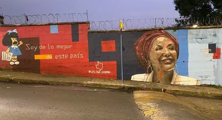 Mural en homenaje a Piedad Córdoba desata reacciones, amenazas y teorías conspirativas imagen de la publicación