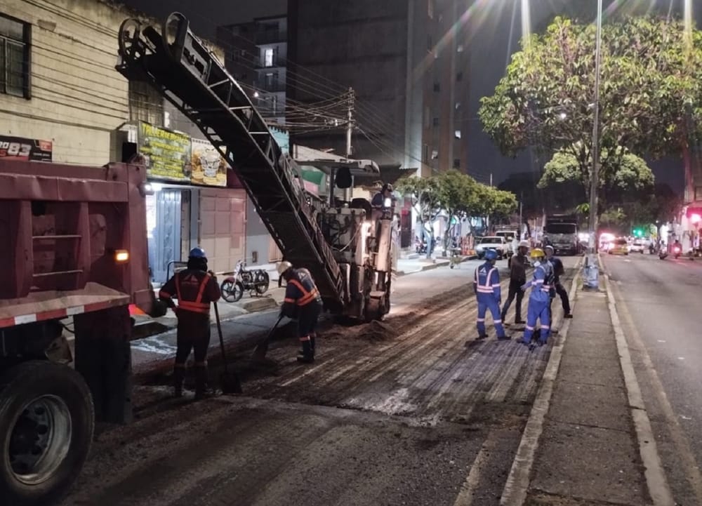 Reparcheo en la carrera novena de Bucaramanga imagen de la publicación