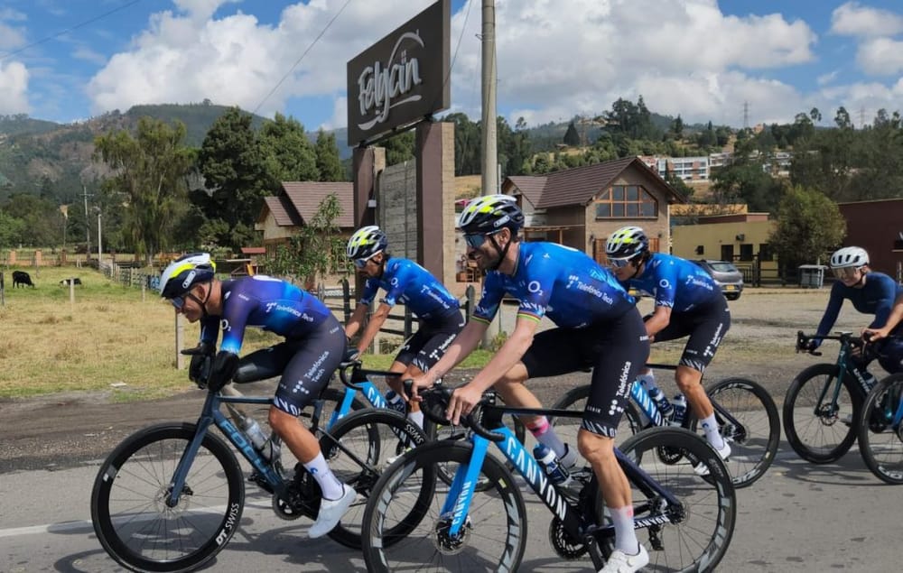 ´Mochoman´ compartió con Team Movistar del Tour Colombia imagen de la publicación