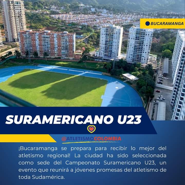 Bucaramanga se alista para recibir el Suramericano de Atletismo en categoría U23 imagen de la publicación