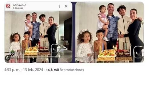A Cristiano Ronaldo le modificaron su foto de cumpleaños en Irán por las curvas de su esposa imagen de la publicación
