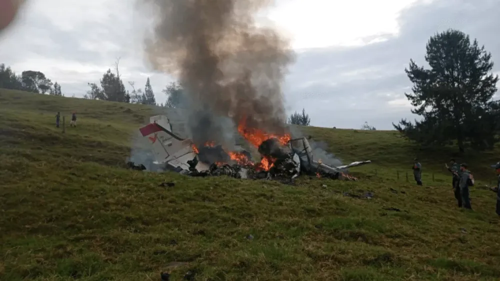 Avioneta de ‘SKY AMBULANCE’ accidentada en Santa Rosa de Osos imagen de la publicación