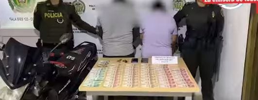 Pareja engañaba a comerciantes de San Vicente de Chucurí con billetes falsos imagen de la publicación