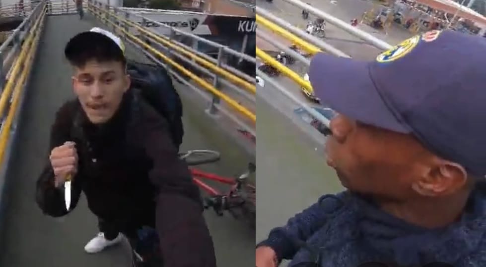 Aterrador video documentó robo de patineta eléctrica en puente peatonal imagen de la publicación