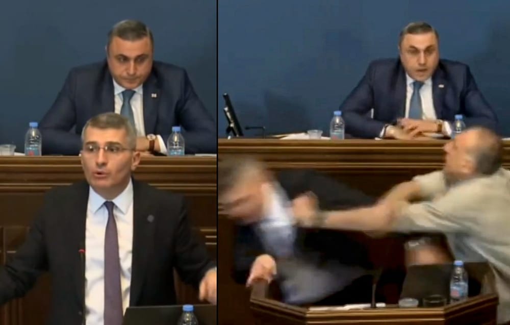 Enfrentamiento en el parlamento de Georgia por el proyecto de ley sobre 'influencia extranjera'" imagen de la publicación