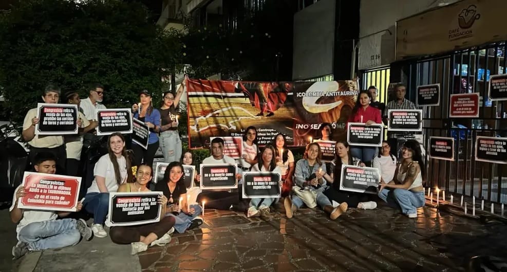 Contra la tauromaquia: Medellín alzó su voz en velatón nacional imagen de la publicación