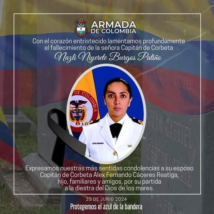 Familia santandereana de luto por la trágica muerte de una oficial de la Armada imagen de la publicación