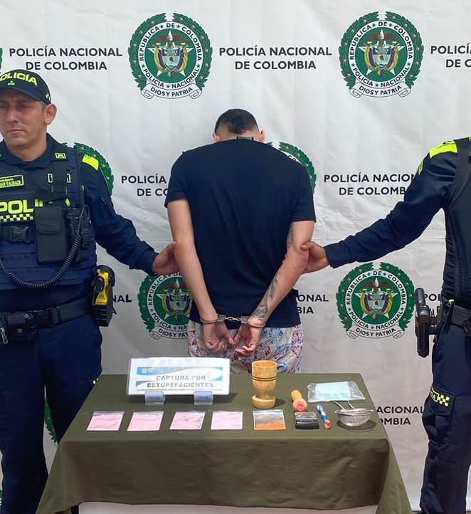 Cargado de 'rosa' cogieron a 'La Pantera' en Floridablanca imagen de la publicación