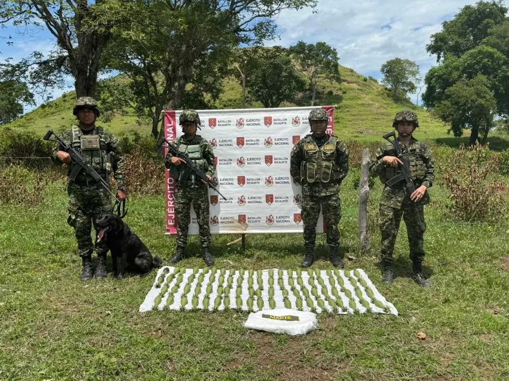 Material de guerra fue incautado en Sur de Cesar imagen de la publicación