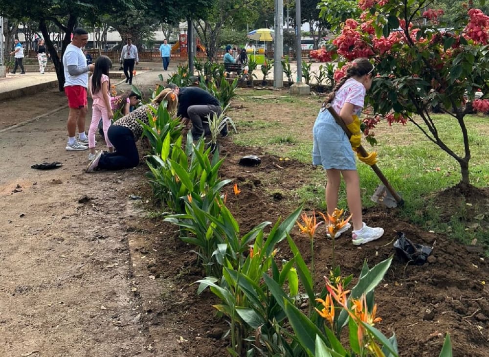 Trabajos de embellecimiento a parques en Bucaramanga imagen de la publicación
