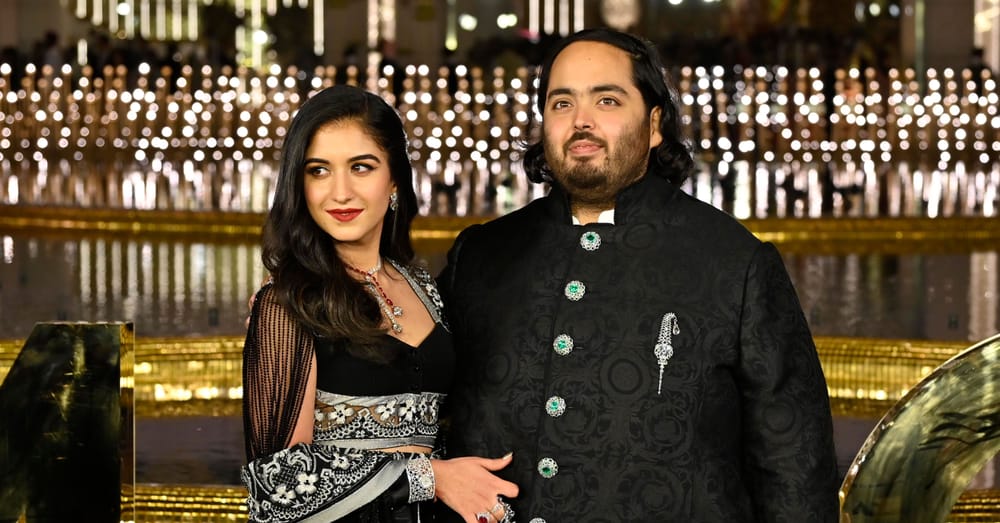 Lujosa ceremonia, así celebró el multimillonario heredero indio Anant Ambani con estrellas invitadas imagen de la publicación