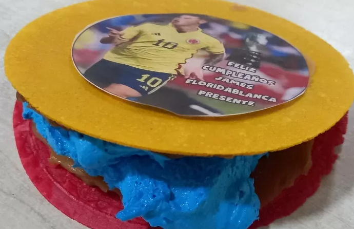 James Rodríguez protagonizó la nueva oblea cafetera de Floridablanca imagen de la publicación