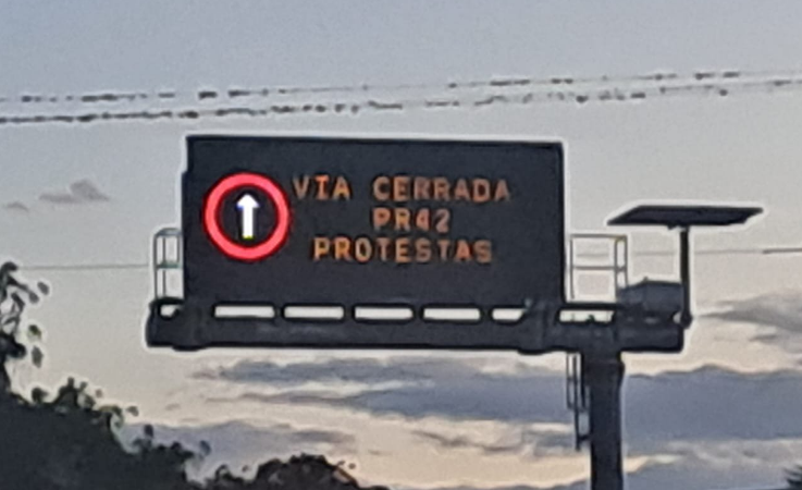 Protesta de transportadores causa cierre en la vía Bucaramanga - Barrancabermeja imagen de la publicación