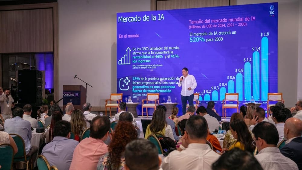 Ministro TIC inauguró la Cumbre Nacional de IA ‘ColombIA’ imagen de la publicación