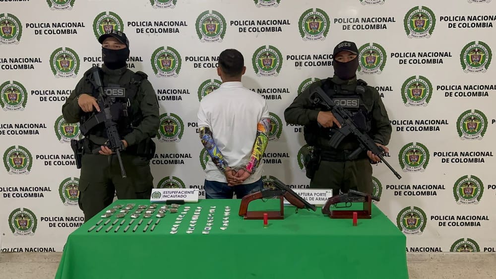 "Plan 120 Días" capturado hombre con armas y estupefacientes en Floridablanca imagen de la publicación