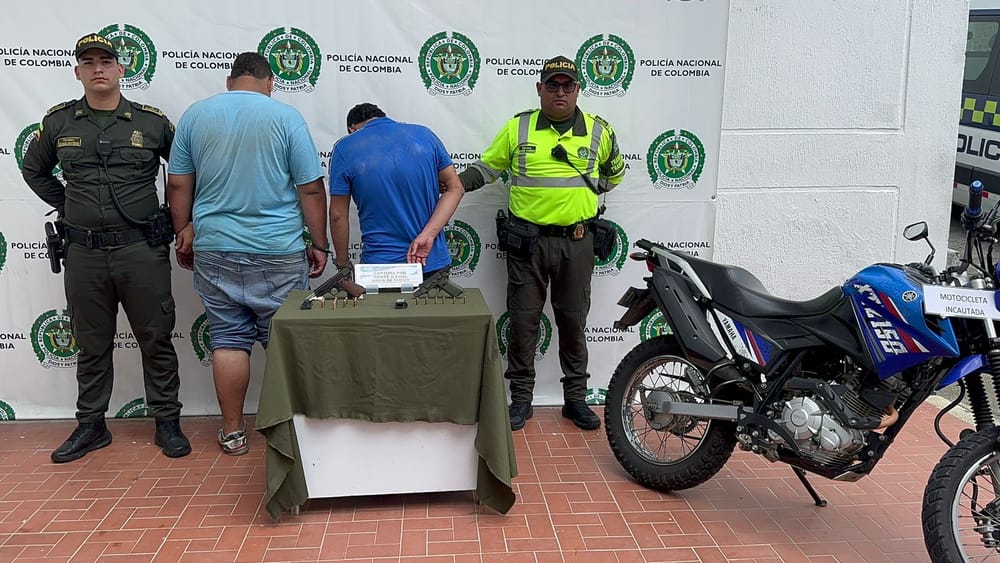Policía captura a dos individuos  en Floridablanca imagen de la publicación