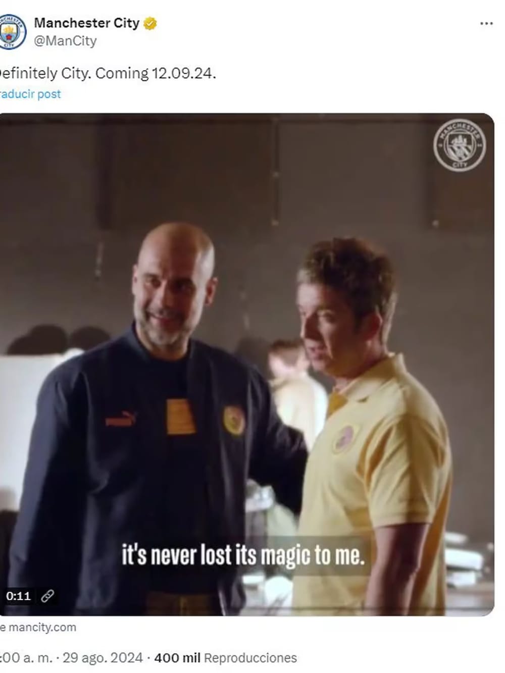 Manchester City y Oasis se unieron para vender ropa imagen de la publicación