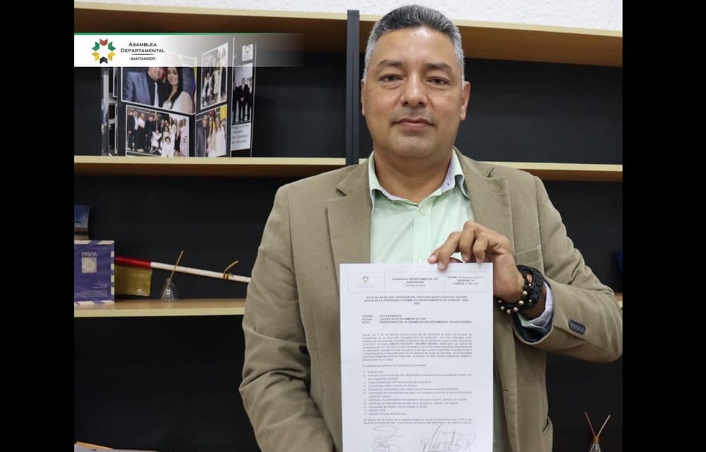 Lista apelación contra fallo que anuló elección del diputado santandereano Arley Valero como imagen de la publicación