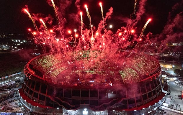 Estadio de River clausurado por uso de fuegos pirotécnicos imagen de la publicación