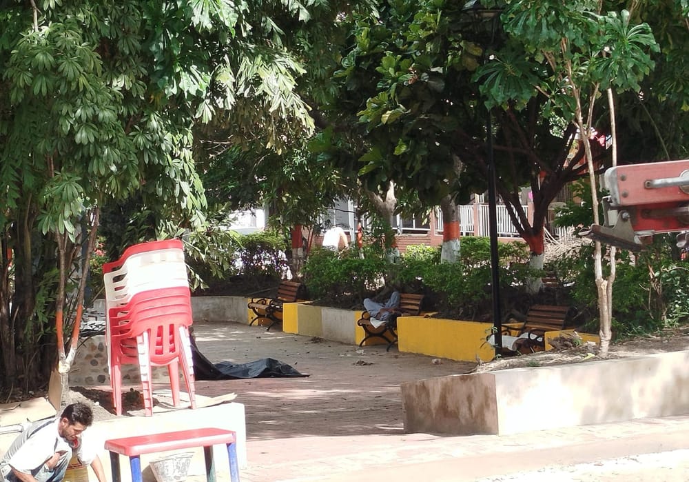 Habitantes de calle se habrían tomado un parque para vivir en San Gil imagen de la publicación