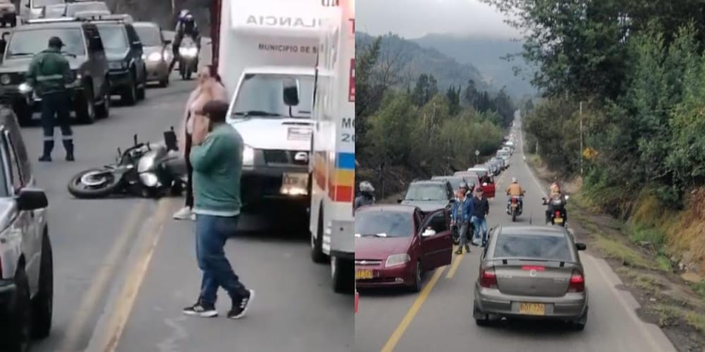 Mueren dos motociclistas en grave accidente en la vía Ubaté - Zipaquirá; carretera cerrada imagen de la publicación