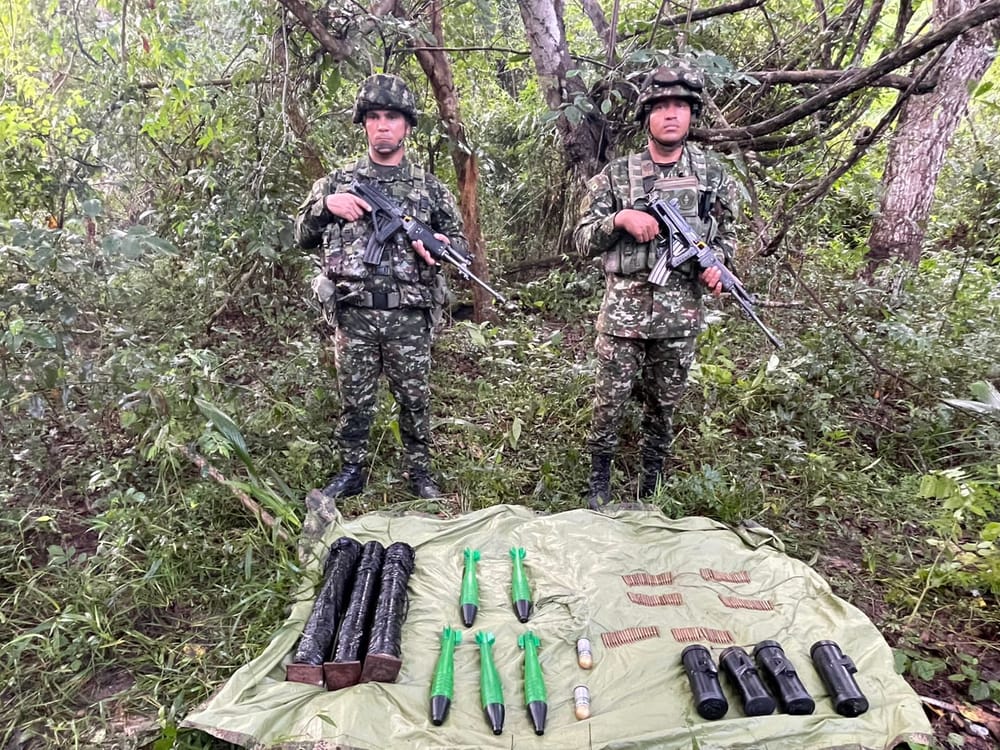 Ejército destruyó depósito ilegal con explosivos del Clan del Golfo en Gamarra imagen de la publicación