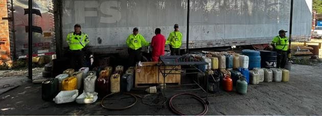 Con ACPM robado lo sorprendieron en Girón imagen de la publicación