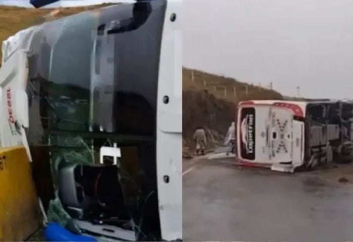 Curva en el páramo de Berlín provoca volcamiento de bus con 40 pasajeros imagen de la publicación