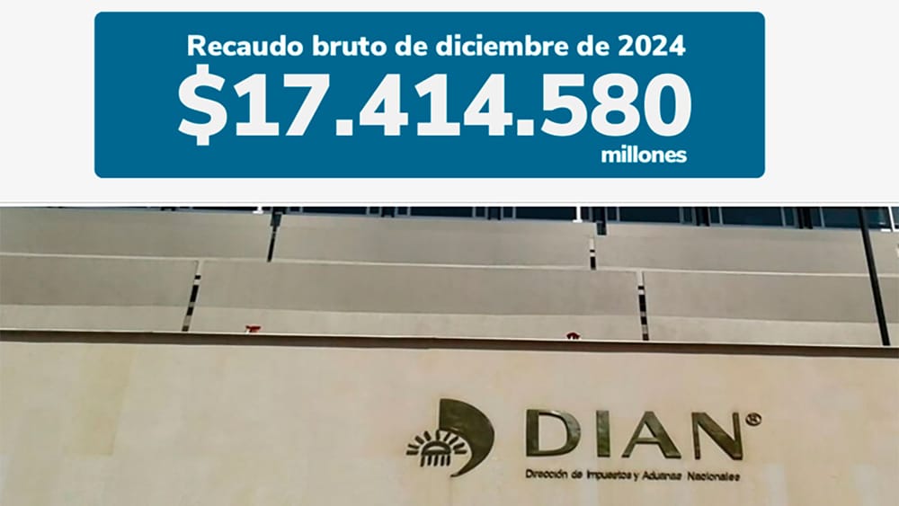Con $17,4 billones, diciembre de 2024 se consolidó como el mes de mayor recaudo tributario de cierre de año desde 2020 imagen de la publicación