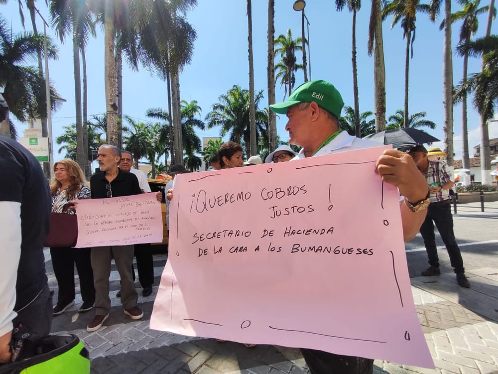Protesta en Bucaramanga por incremento del impuesto predial imagen de la publicación