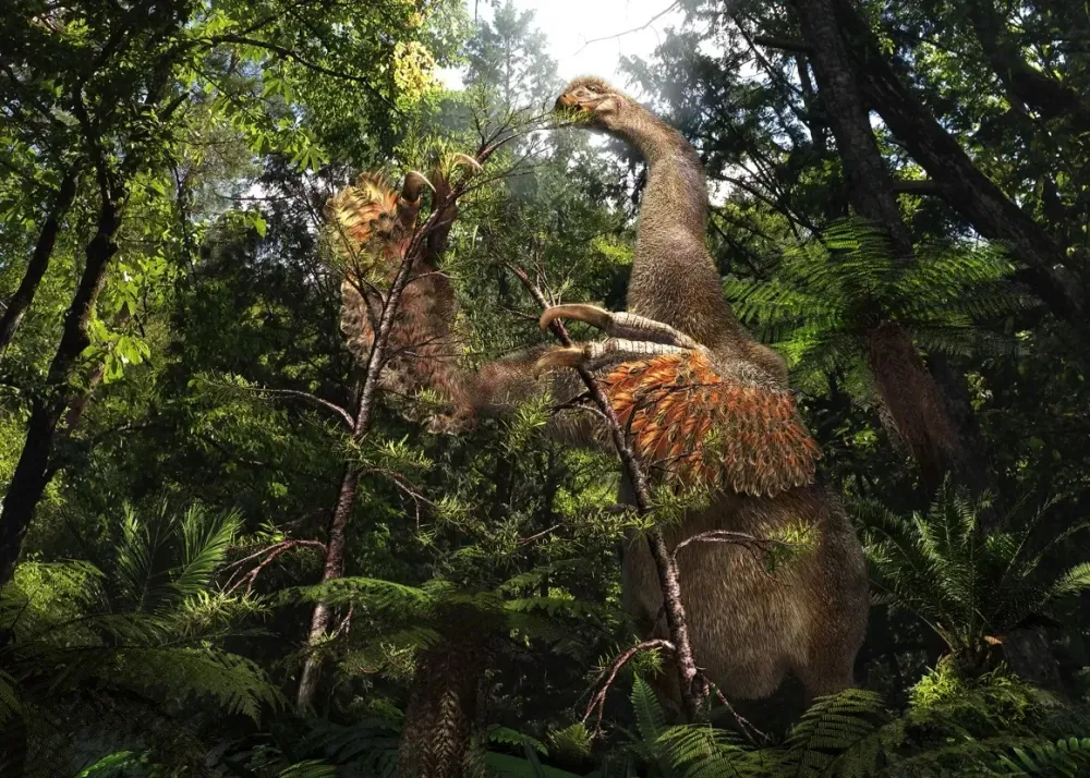 Descubren nueva especie de dinosaurio con enormes garras de dos dedos imagen de la publicación