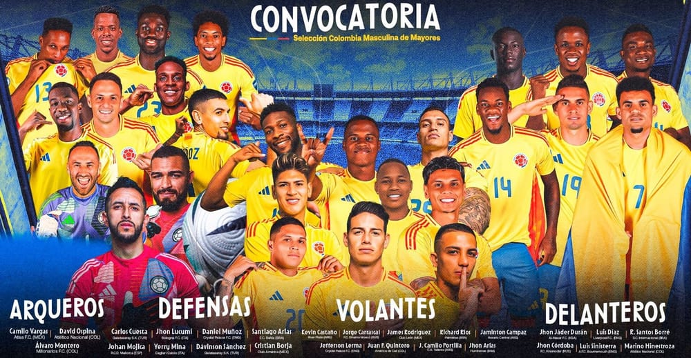 Convocatoria de Colombia para juegos de Eliminatorias imagen de la publicación