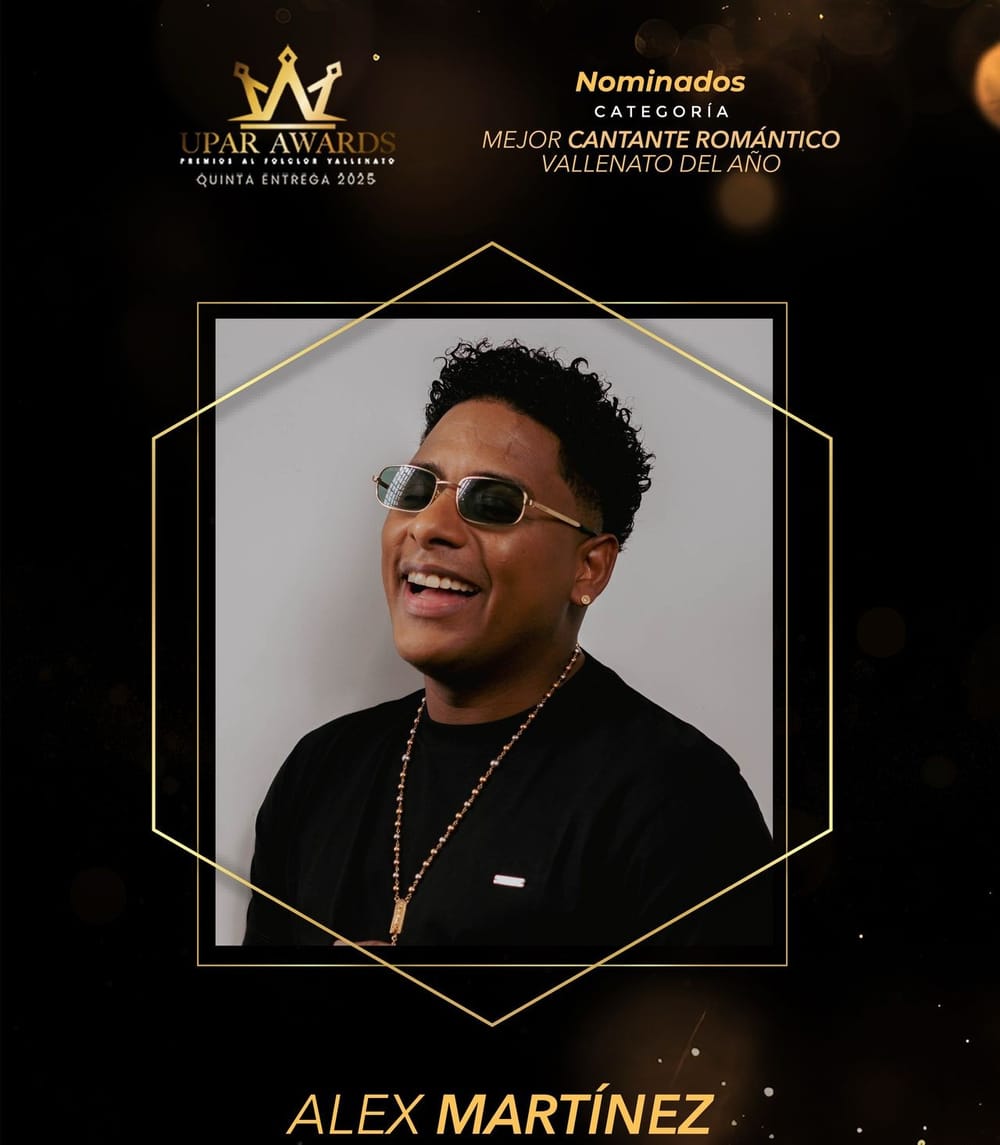 Alex Martínez recibe su primera nominación en los UPAR AWARDS imagen de la publicación